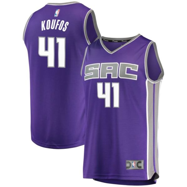 Kosta Koufos Sacramento Kings Fanatics Branded Youth Fast Break Road Replica Jersey Purple - Icon Edition