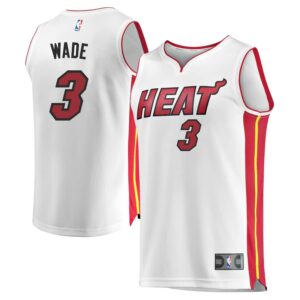 Dwyane Wade Miami Heat Fanatics Branded Fast Break Home Jersey White - Association Edition