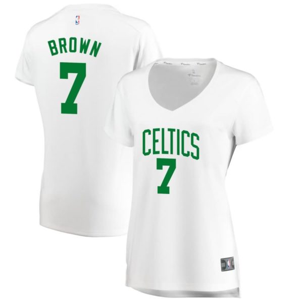 Jaylen Brown Boston Celtics Fanatics Branded Women's Fast Break Player Jersey - Association Edition - White