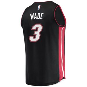 Dwyane Wade Miami Heat Fanatics Branded Fast Break Replica Jersey Black - Icon Edition