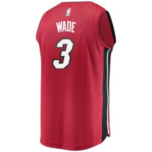 Dwyane Wade Miami Heat Fanatics Branded Fast Break Replica Jersey Red - Statement Edition