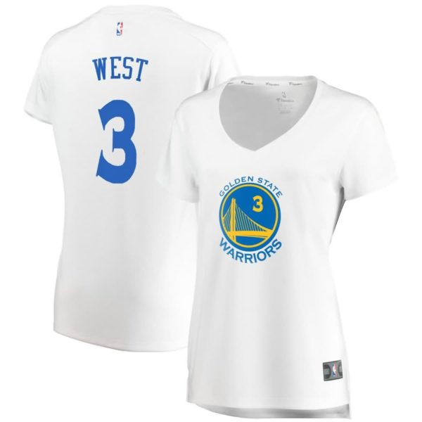 David West Golden State Warriors Fanatics Branded Women's Fast Break Player Jersey - Association Edition - White