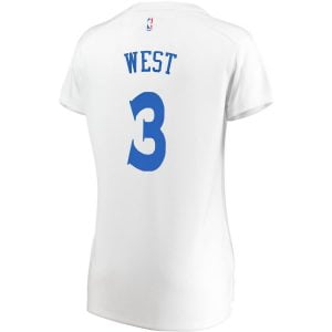 David West Golden State Warriors Fanatics Branded Women's Fast Break Player Jersey - Association Edition - White