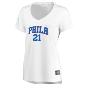 Joel Embiid Philadelphia 76ers Fanatics Branded Women's Fast Break Player Jersey - Association Edition - White
