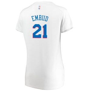 Joel Embiid Philadelphia 76ers Fanatics Branded Women's Fast Break Player Jersey - Association Edition - White