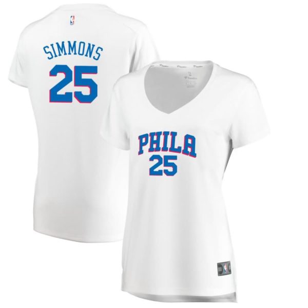 Ben Simmons Philadelphia 76ers Fanatics Branded Women's Fast Break Player Jersey - Association Edition - White