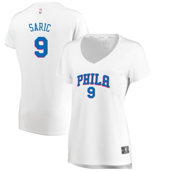 Dario Saric Philadelphia 76ers Fanatics Branded Women's Fast Break Player Jersey - Association Edition - White