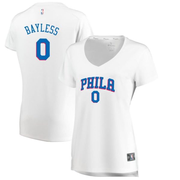 Jerryd Bayless Philadelphia 76ers Fanatics Branded Women's Fast Break Player Jersey - Association Edition - White