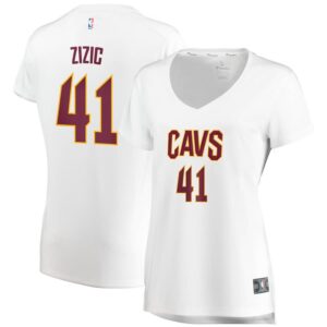 Ante Zizic Cleveland Cavaliers Fanatics Branded Women's Fast Break Player Jersey - Association Edition - White