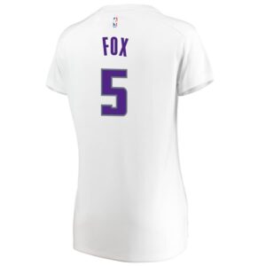 De'Aaron Fox Sacramento Kings Fanatics Branded Women's Fast Break Replica Jersey - Association Edition - White