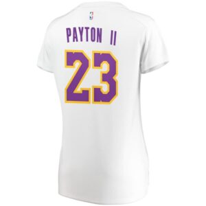 Gary Payton Los Angeles Lakers Fanatics Branded Women's Fast Break Replica Jersey Association Edition - White