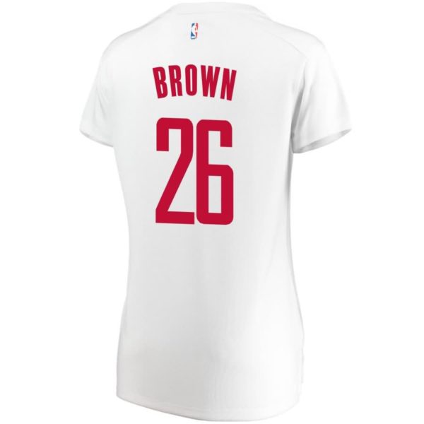 Markel Brown Houston Rockets Fanatics Branded Women's Fast Break Player Jersey White - Association Edition