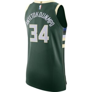 Giannis Antetokounmpo Milwaukee Bucks Nike Authentic Player Jersey Green - Icon Edition