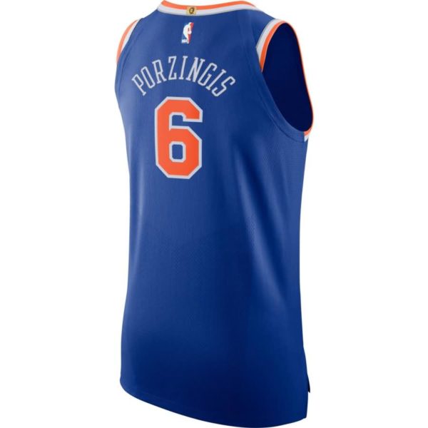 Kristaps Porzingis New York Knicks Nike Authentic Player Jersey Blue - Icon Edition