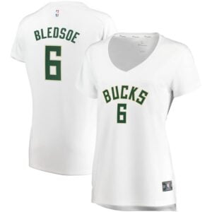 Eric Bledsoe Milwaukee Bucks Fanatics Branded Women's Fast Break Replica Jersey White - Association Edition