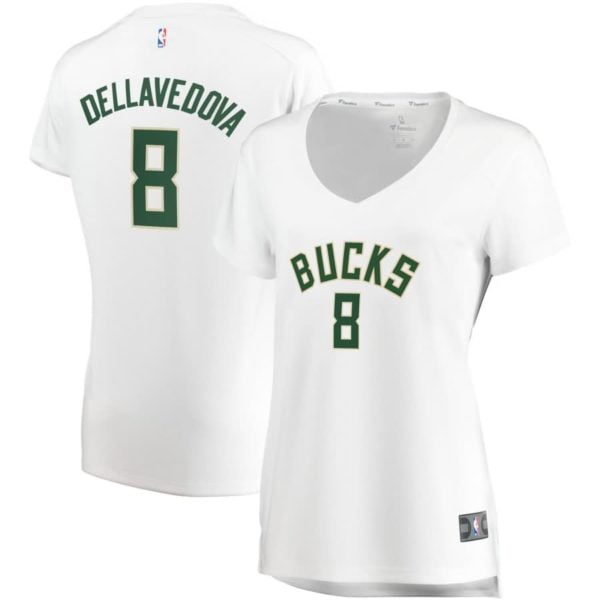 Matthew Dellavedova Milwaukee Bucks Fanatics Branded Women's Fast Break Replica Jersey White - Association Edition