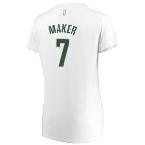 Thon Maker Milwaukee Bucks Fanatics Branded Women's Fast Break Replica Jersey White - Association Edition