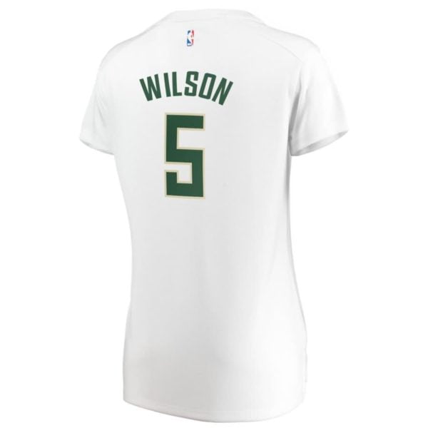 D.J. Wilson Milwaukee Bucks Fanatics Branded Women's Fast Break Replica Jersey White - Association Edition