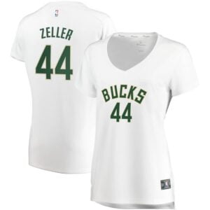 Tyler Zeller Milwaukee Bucks Fanatics Branded Women's Fast Break Replica Jersey White - Association Edition