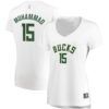 Shabazz Muhammad Milwaukee Bucks Fanatics Branded Women's Fast Break Replica Jersey White - Association Edition