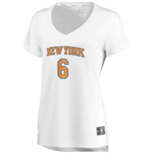 Kristaps Porzingis New York Knicks Fanatics Branded Women's Fast Break Replica Jersey White - Association Edition