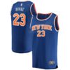 Trey Burke New York Knicks Fanatics Branded Fast Break Road Replica Jersey Blue - Icon Edition