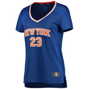 Trey Burke New York Knicks Fanatics Branded Women's Fast Break Road Replica Jersey Blue - Icon Edition
