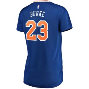 Trey Burke New York Knicks Fanatics Branded Women's Fast Break Road Replica Jersey Blue - Icon Edition