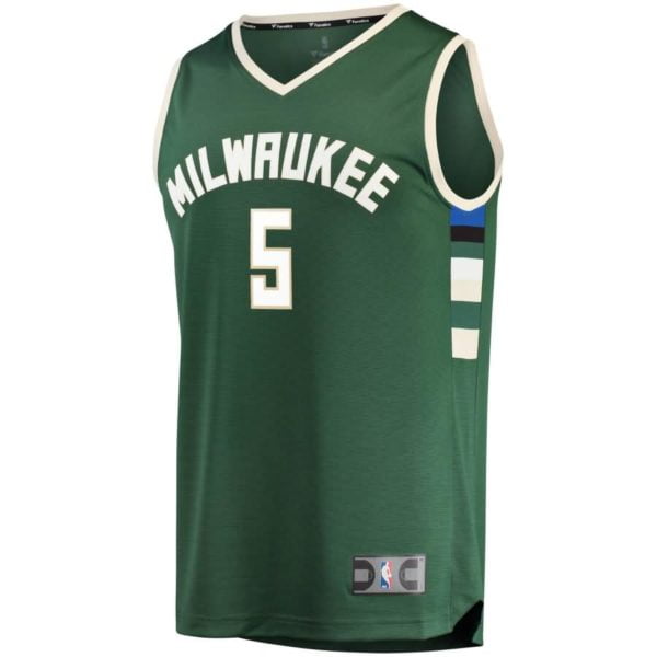 D.J. Wilson Milwaukee Bucks Fanatics Branded Youth Fast Break Player Jersey Green - Icon Edition