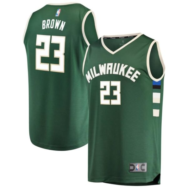 Sterling Brown Milwaukee Bucks Fanatics Branded Youth Fast Break Player Jersey Green - Icon Edition