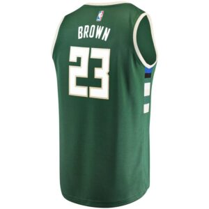 Sterling Brown Milwaukee Bucks Fanatics Branded Youth Fast Break Player Jersey Green - Icon Edition