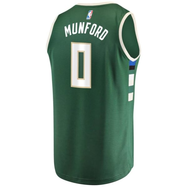 Xavier Munford Milwaukee Bucks Fanatics Branded Youth Fast Break Player Jersey Green - Icon Edition