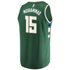 Shabazz Muhammad Milwaukee Bucks Fanatics Branded Youth Fast Break Player Jersey Green - Icon Edition