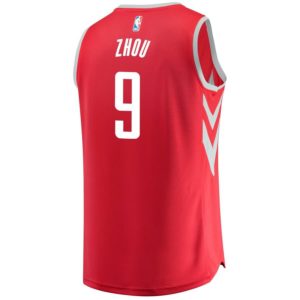 Zhou Qi Houston Rockets Fanatics Branded Youth Fast Break Player Jersey - Icon Edition - Red