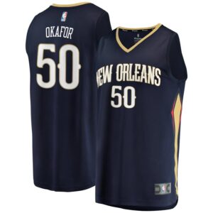 Emeka Okafor New Orleans Pelicans Fanatics Branded Fast Break Player Jersey - Icon Edition - Navy