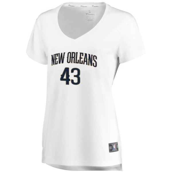 Alexis Ajinca New Orleans Pelicans Fanatics Branded Women's Fast Break Replica Jersey - Association Edition - White