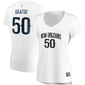 Emeka Okafor New Orleans Pelicans Fanatics Branded Women's Fast Break Replica Jersey - Association Edition - White