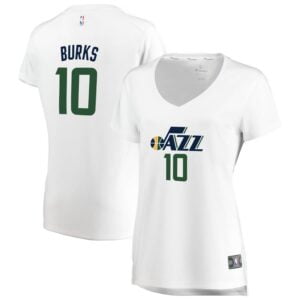 Alec Burks Utah Jazz Fanatics Branded Women's Fast Break Replica Jersey White - Association Edition