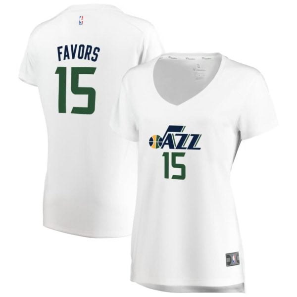 Derrick Favors Utah Jazz Fanatics Branded Women's Fast Break Replica Jersey White - Association Edition