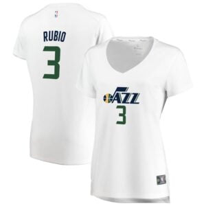 Ricky Rubio Utah Jazz Fanatics Branded Women's Fast Break Replica Jersey White - Association Edition