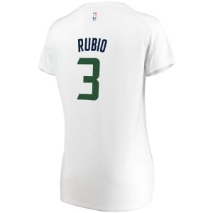 Ricky Rubio Utah Jazz Fanatics Branded Women's Fast Break Replica Jersey White - Association Edition