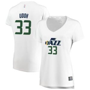 Ekpe Udoh Utah Jazz Fanatics Branded Women's Fast Break Replica Jersey White - Association Edition
