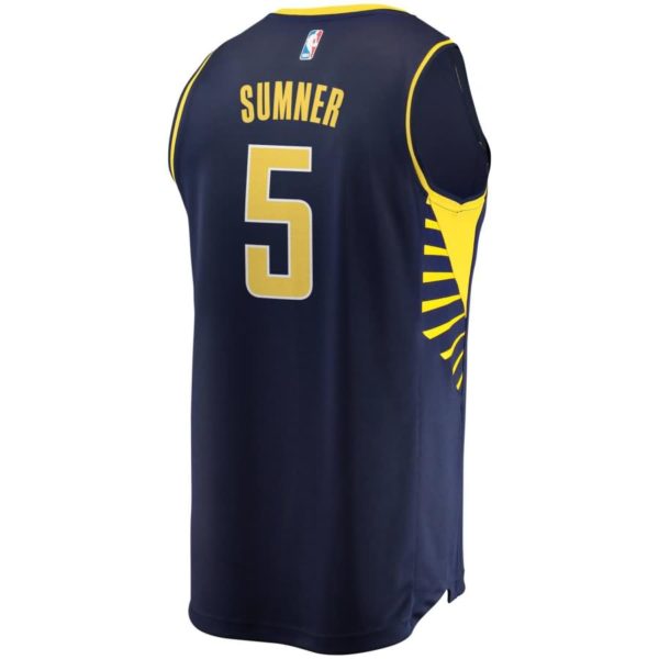 Indiana Pacers Edmond Sumner Fanatics Branded Youth Fast Break Player Jersey - Icon Edition - Navy