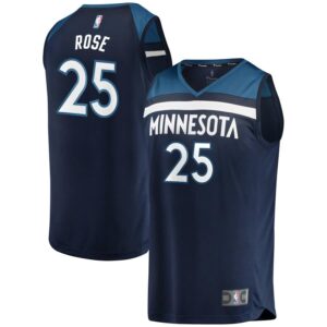 Derrick Rose Minnesota Timberwolves Fanatics Branded Fast Break Player Jersey - Icon Edition - Navy
