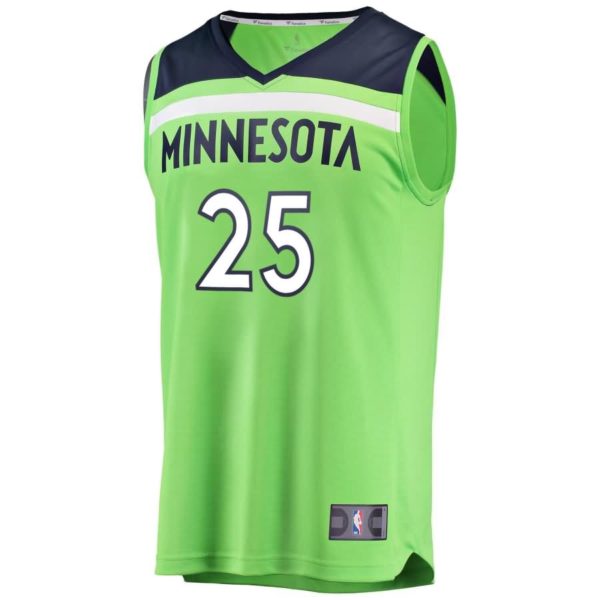 Derrick Rose Minnesota Timberwolves Fanatics Branded Fast Break Replica Player Jersey - Statement Edition - Neon Green