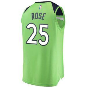 Derrick Rose Minnesota Timberwolves Fanatics Branded Fast Break Replica Player Jersey - Statement Edition - Neon Green