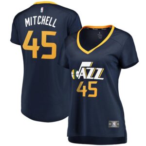 Donovan Mitchell Utah Jazz Fanatics Branded Women's Fast Break Replica Jersey Navy - Icon Edition