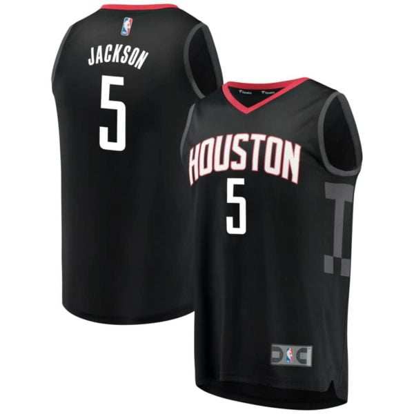 Aaron Jackson Houston Rockets Fanatics Branded Fast Break Replica Player Jersey Black - Statement Edition