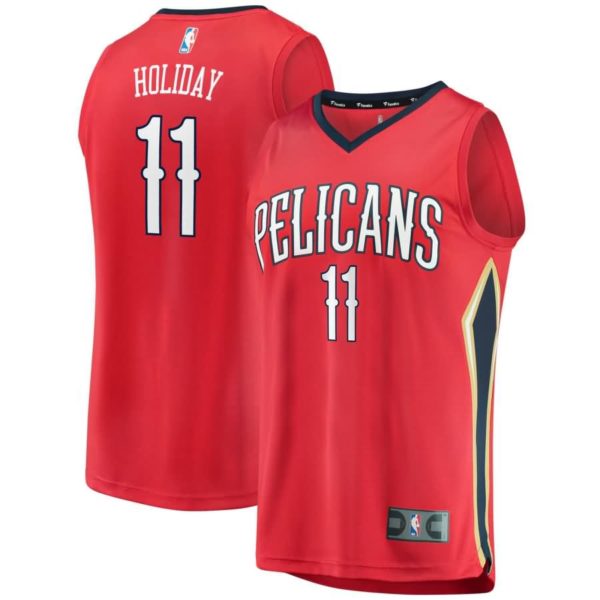 Jrue Holiday New Orleans Pelicans Fanatics Branded Fast Break Replica Player Jersey Red - Statement Edition