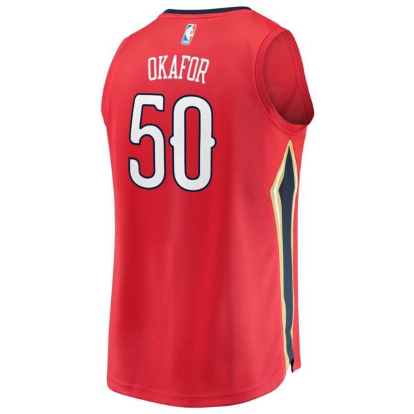 Emeka Okafor New Orleans Pelicans Fanatics Branded Fast Break Replica Player Jersey Red - Statement Edition